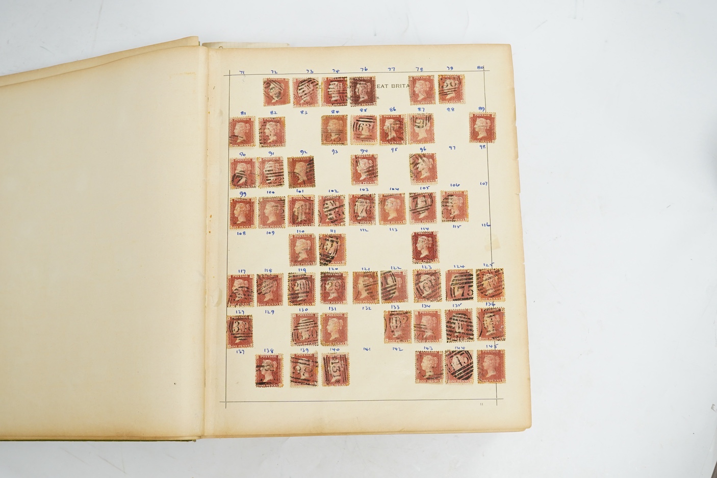 A collection of stamp albums, unmounted stamps and empty stock sheets, including a Victorian stamp album edited by Richard Senf, containing a selection of mid 19th century stamps, including an incomplete run of plated pe